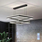 Modern Adjustable LED Square Pendant Chandelier
