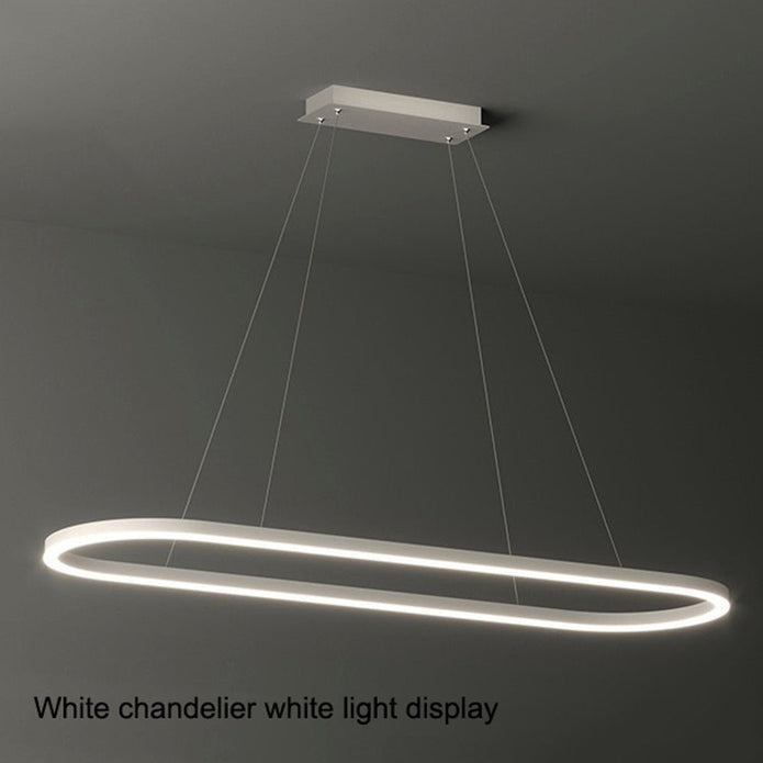 Modern Minimalist Adjustable Oval Pendant Light
