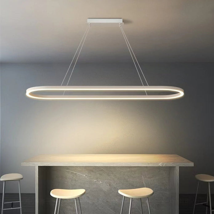 Modern Minimalist Oval Adjustable LED Chandelier