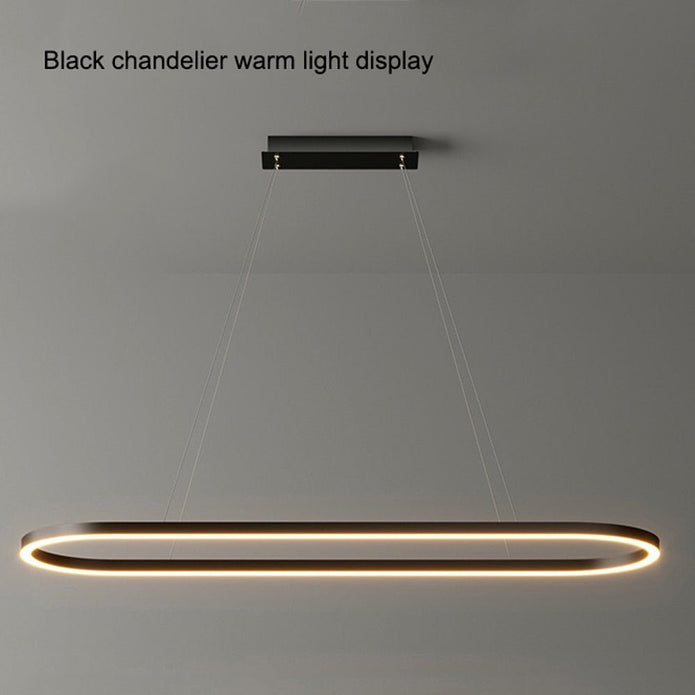 Modern Minimalist Oval Adjustable LED Chandelier
