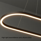 Modern Minimalist Oval Adjustable LED Chandelier