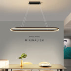 Modern Minimalist Oval Adjustable LED Chandelier