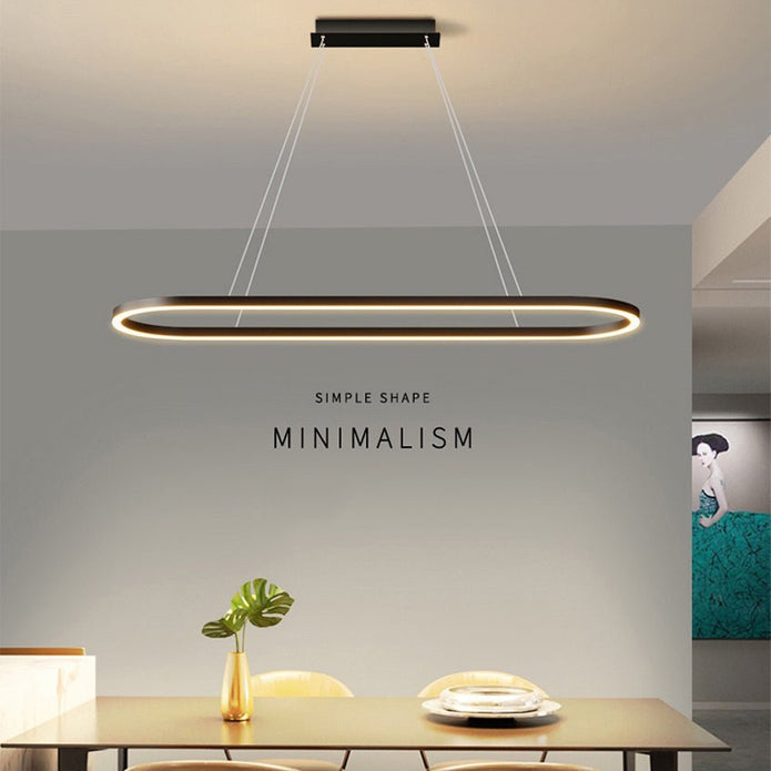 Modern Minimalist Oval Adjustable LED Chandelier
