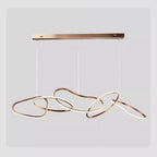 Nordic Minimalist Rose Gold LED Pendant Chandelier