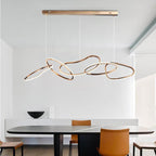 Nordic Rose Gold LED Ring Chandelier
