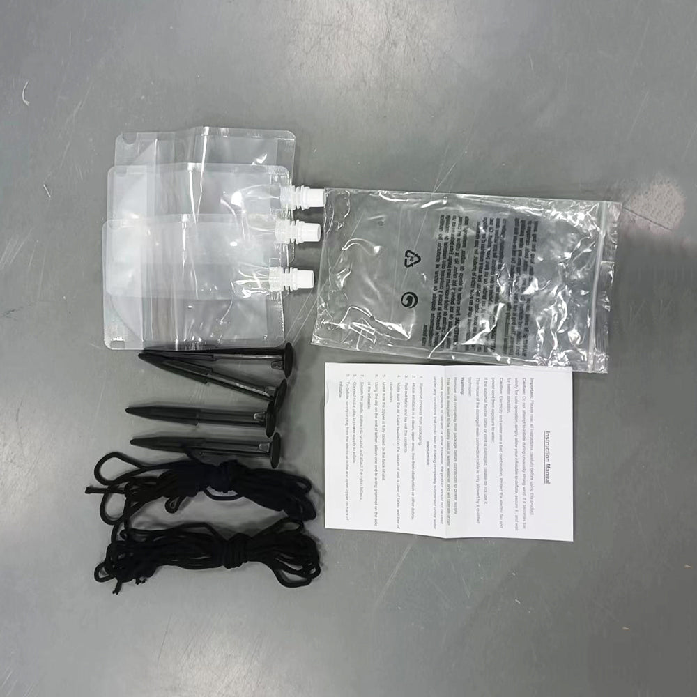 Festive Inflatable Santa and Penguin Scene