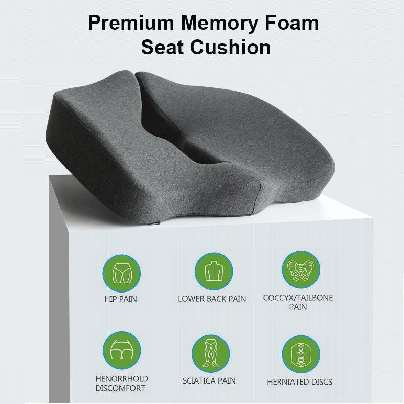 Premium Memory Foam Coccyx Seat Cushion