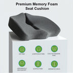 Premium Memory Foam Coccyx Seat Cushion