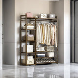 Elegant Bamboo Clothes Rack and Organizer