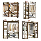 Stylish Bamboo Clothes Rack with Shelves