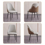 Modern Upholstered Leather Dining Chair Set