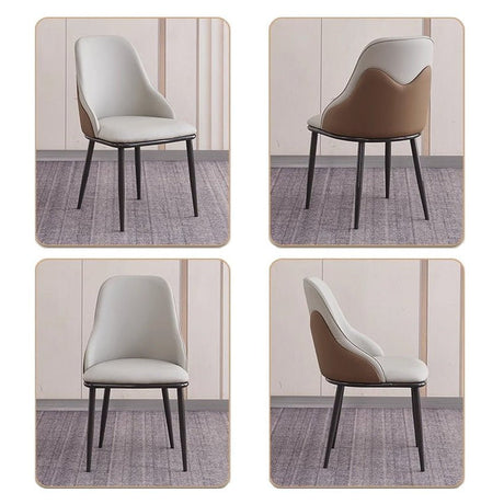 Modern Upholstered Leather Dining Chair Set