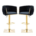SERENITÀ Modern Velvet Adjustable Bar Stools