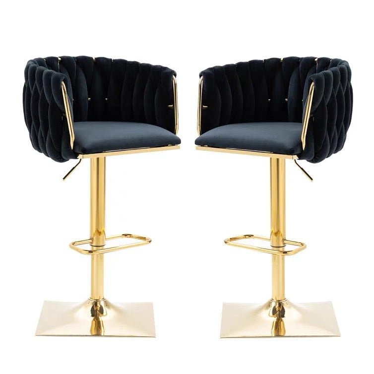 SERENITÀ Modern Velvet Adjustable Bar Stools