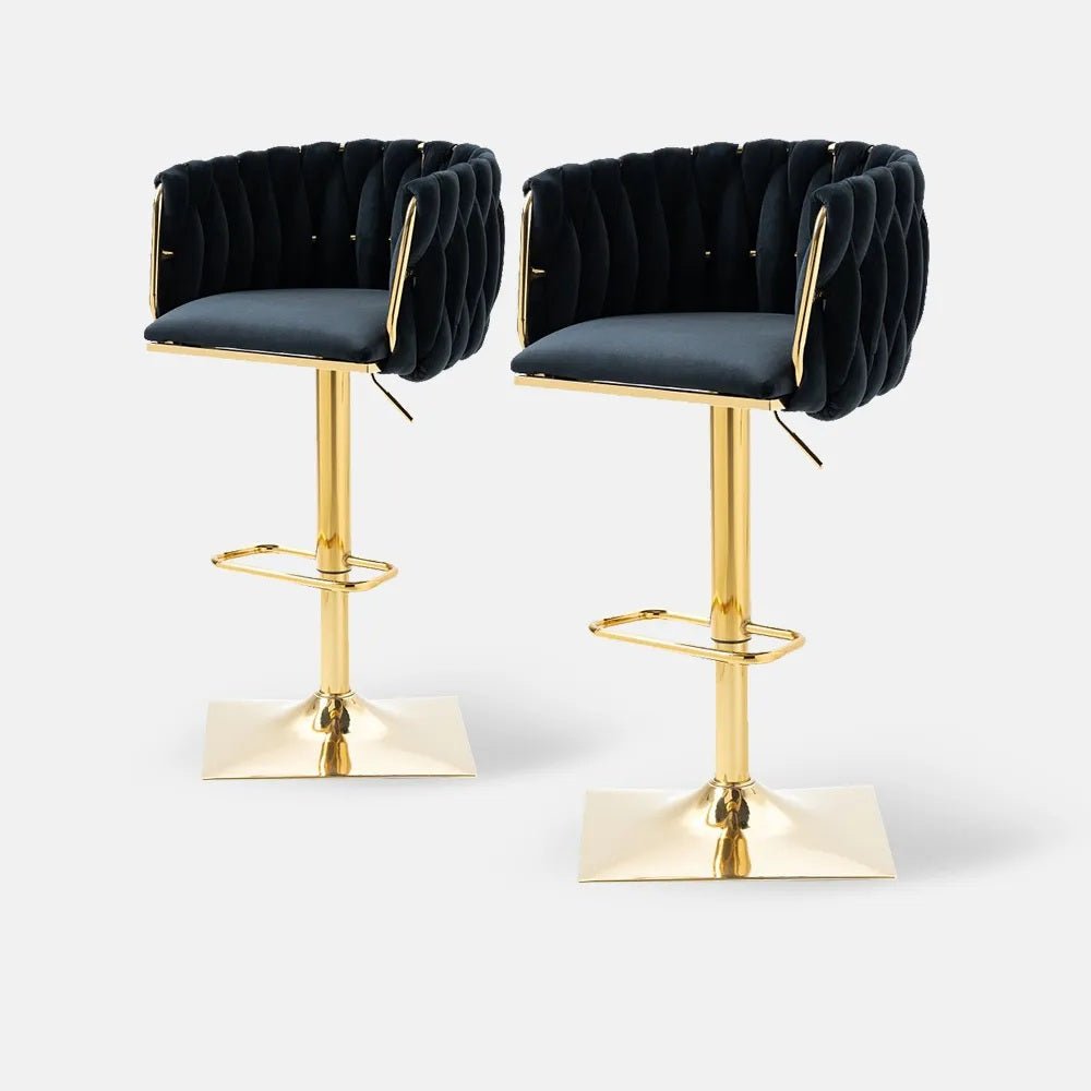 SERENITÀ Modern Velvet Adjustable Bar Stools