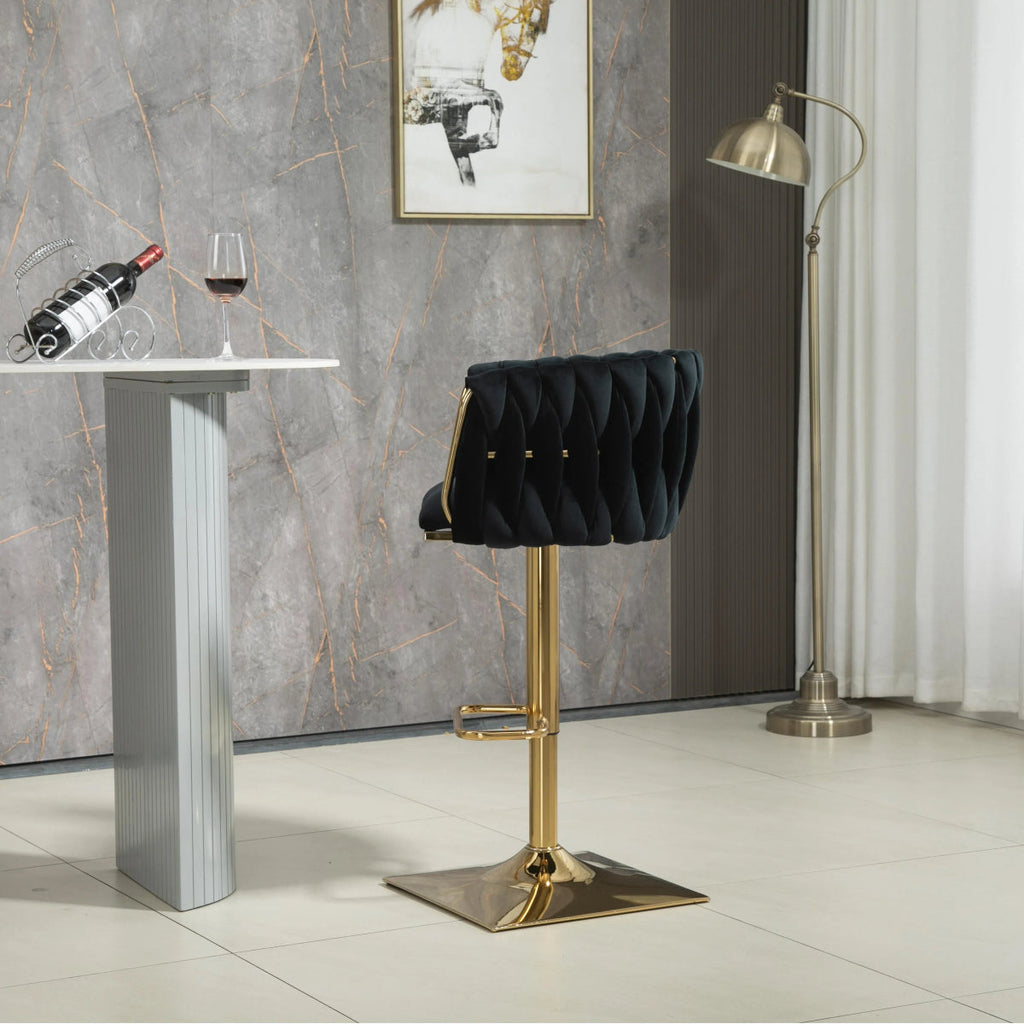 SERENITÀ Modern Velvet Adjustable Bar Stools