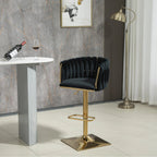 SERENITÀ Modern Velvet Adjustable Bar Stools