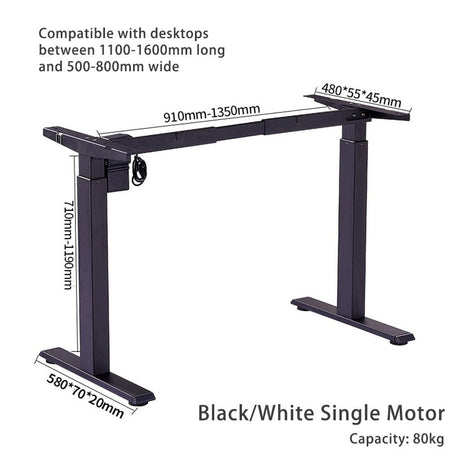 Height Adjustable Motorised Standing Desk 120cm
