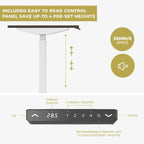 Amazingooh 160cm Height Adjustable Motorised Desk