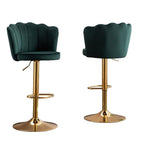 SERENITÀ Adjustable Velvet Swivel Bar Stools