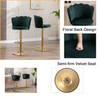 SERENITÀ Adjustable Velvet Swivel Bar Stools