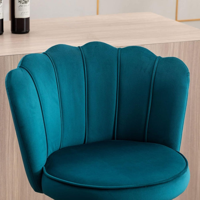 SERENITÀ Adjustable Velvet Swivel Bar Stools