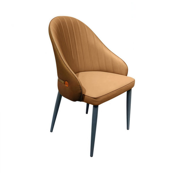 Mid Century Modern Faux Leather Dining Chairs Set