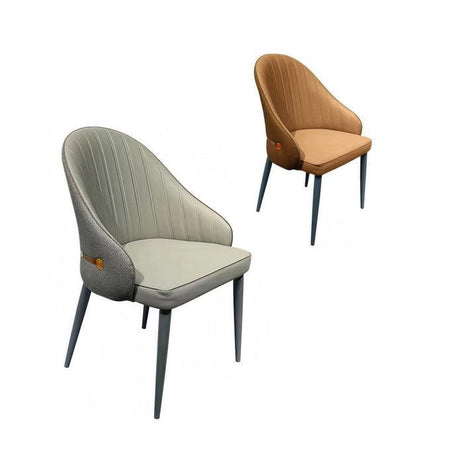 Mid Century Modern Faux Leather Dining Chairs Set