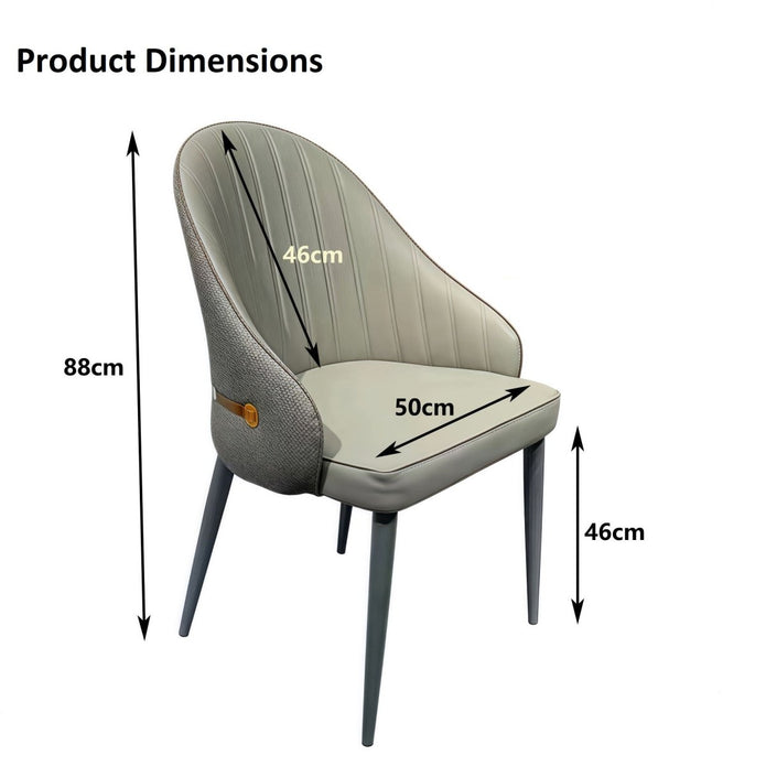 Mid Century Modern Faux Leather Dining Chairs Set