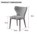 Modern Faux Leather and Flannel Accent Chair