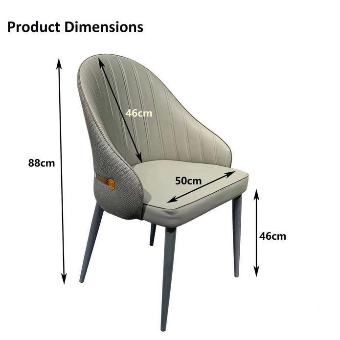 Mid Century Modern Faux Leather Dining Chairs Set