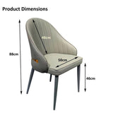 Mid Century Modern Faux Leather Dining Chairs Set