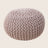 Hand-Knitted Braided Cotton Pouffe