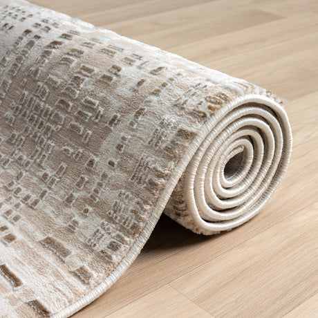 Elegant Textured Jacquard Area Rug