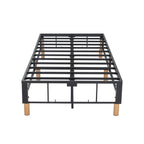 Metal Bed Frame Mattress Foundation Blue – King