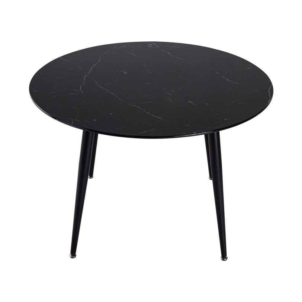 Elegant Marble Effect Round Dining Table