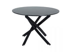Elegant Black Marble-Effect Dining Table