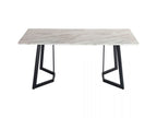 Elegant Rectangular Marble-Effect Dining Table