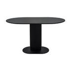 Elegant Black Oval Dining Table