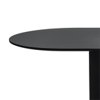 Elegant Black Oval Dining Table