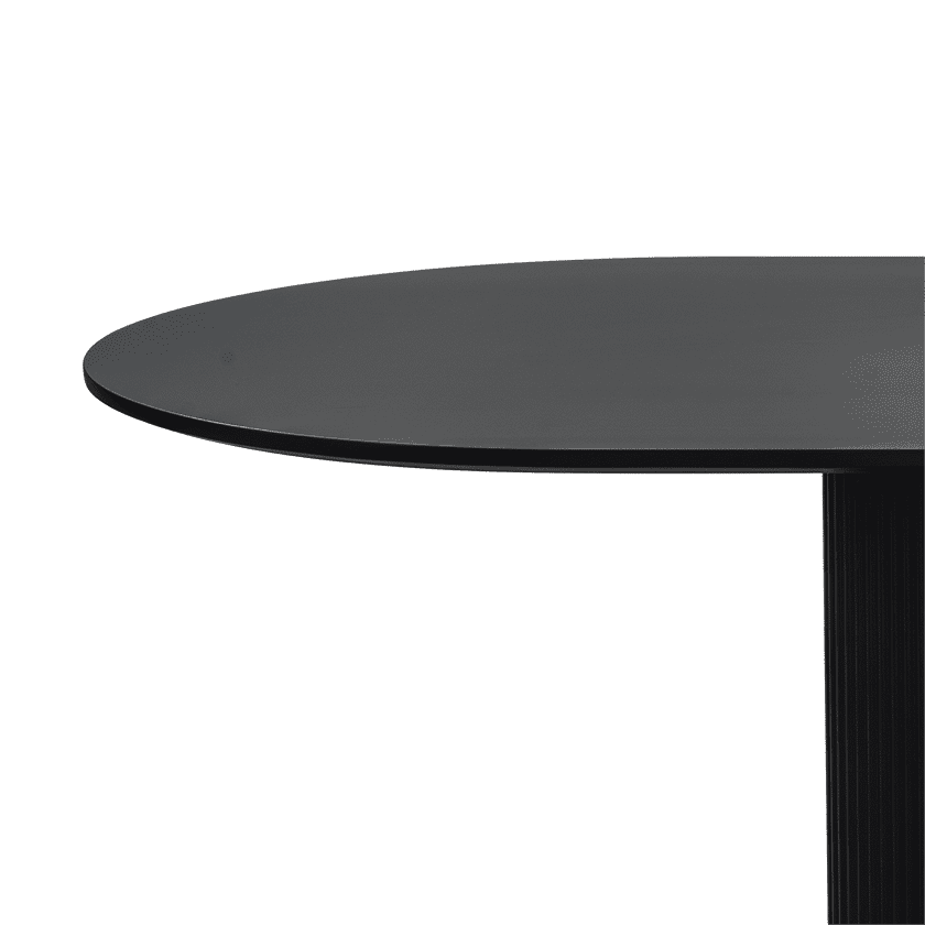 Elegant Black Oval Dining Table
