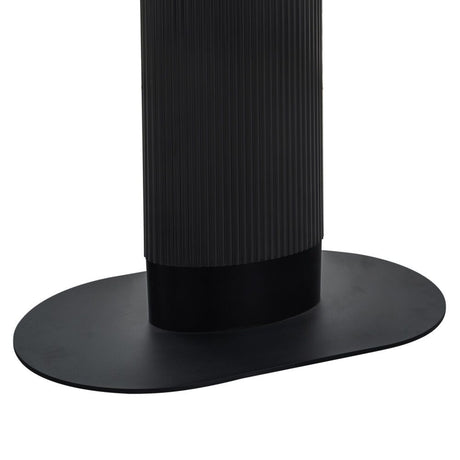 Elegant Black Oval Dining Table