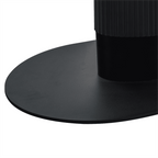 Elegant Black Oval Dining Table