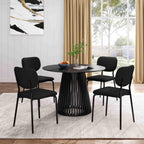 Sleek Silhouette Black Dining Table