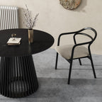 Sleek Silhouette Black Dining Table