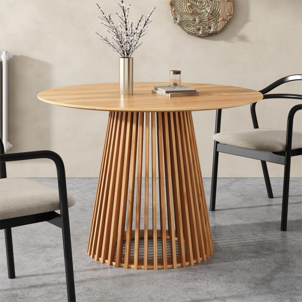 Elegant Japandi Round Dining Table