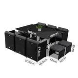 Bali 11 Piece Black Outdoor Dining Set