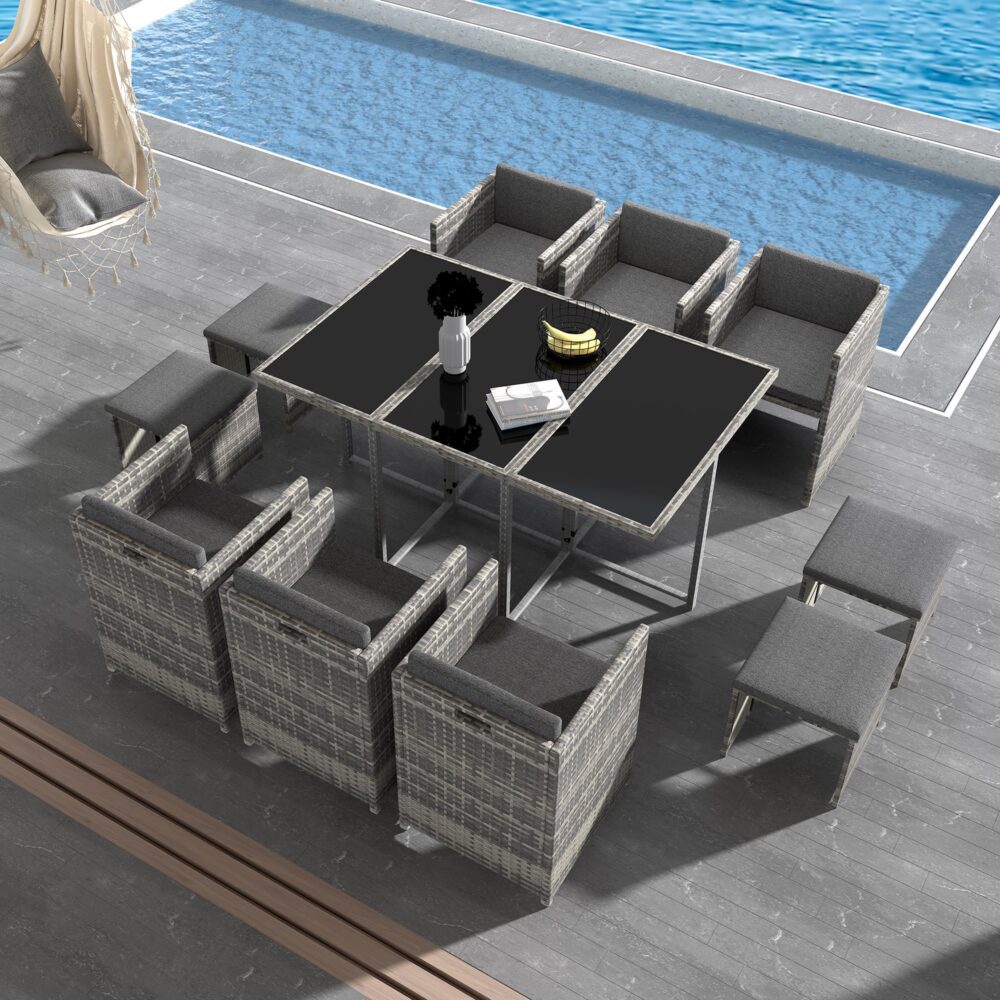 Bali Grey 11 Piece Outdoor Dining Set