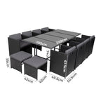 Bali 13PC Elegant Outdoor Dining Set