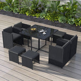 Horrocks 8-Seater Black Outdoor Dining Set